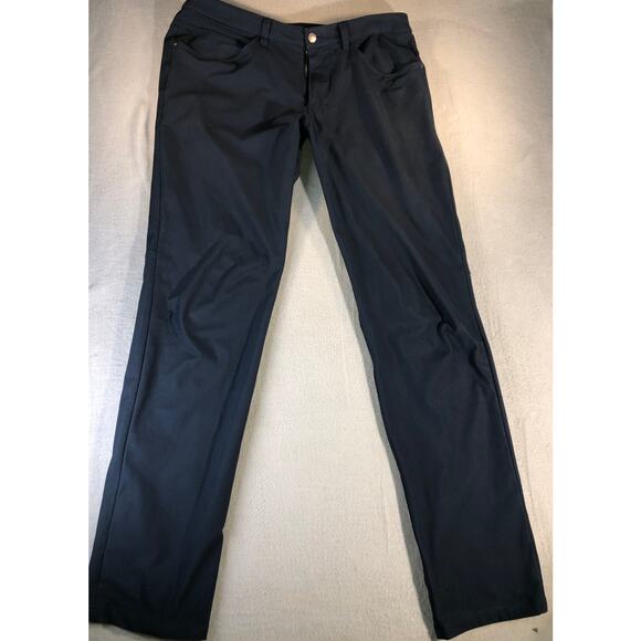 lululemon Mens Navy Technical Pants ABC Commission 5 Pocket Size 33 - Picture 2 of 6
